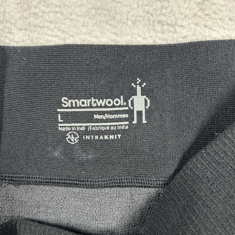 Smartwool Intraknit Pants Mens Large Black Merino Wool Blend Athletic Joggers - Picture 2 of 8